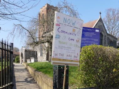 Now Community Cafe sign